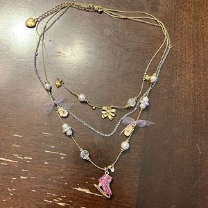 Betsey Johnson ice skate necklace